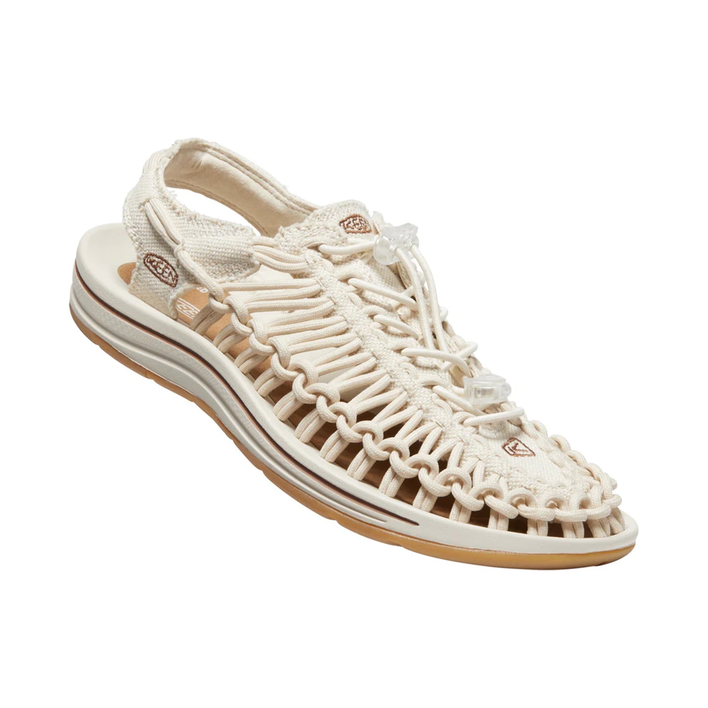 WOMEN UNEEK FLAT SANDALS NATURAL CANVAS/BIRCH - Sole Therapy