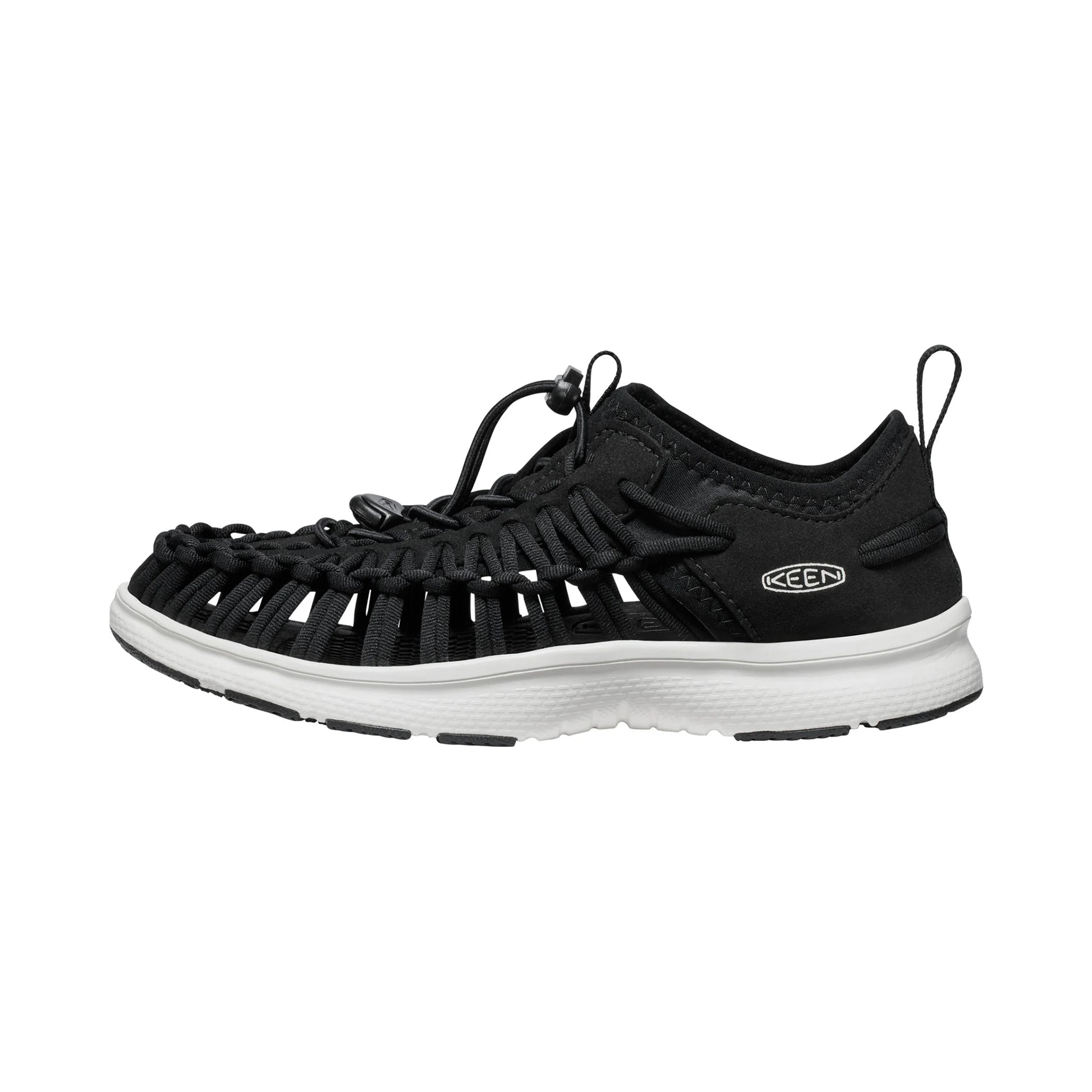 WOMEN UNEEK O3 FLAT SANDALS BLACK /STAR WHITE - Sole Therapy