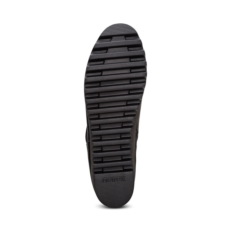 Zoey Slip-On Women Boots Black Leather - Sole Therapy