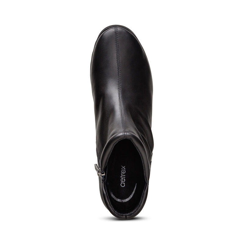 Zoey Slip-On Women Boots Black Leather - Sole Therapy