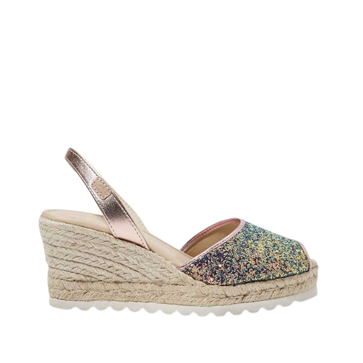 CASTELL FRIDA MONTADA WOMENS SANDAL GLITTER/MULTICOLOR