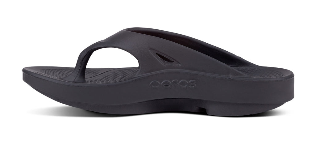 OOFOS MEN'S OORIGINAL THONG SPORTS SANDAL- BLACK