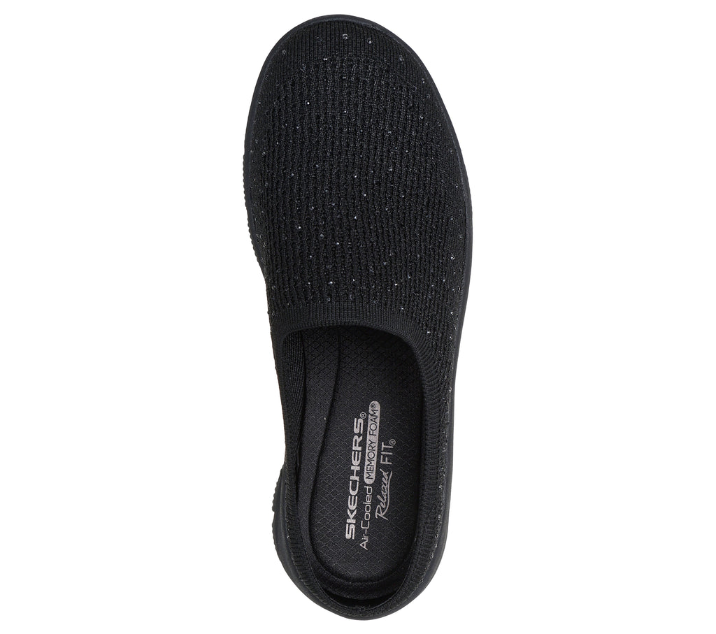 SKECHERS WOMEN'S EASY GOING SLIDE - BLACK/BLACK