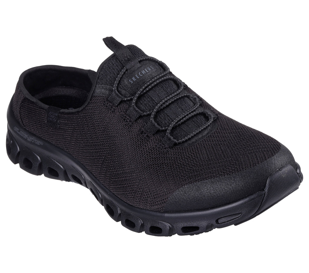SKECHERS WOMENS SHOES BUNGEE-BLACK/BLACK