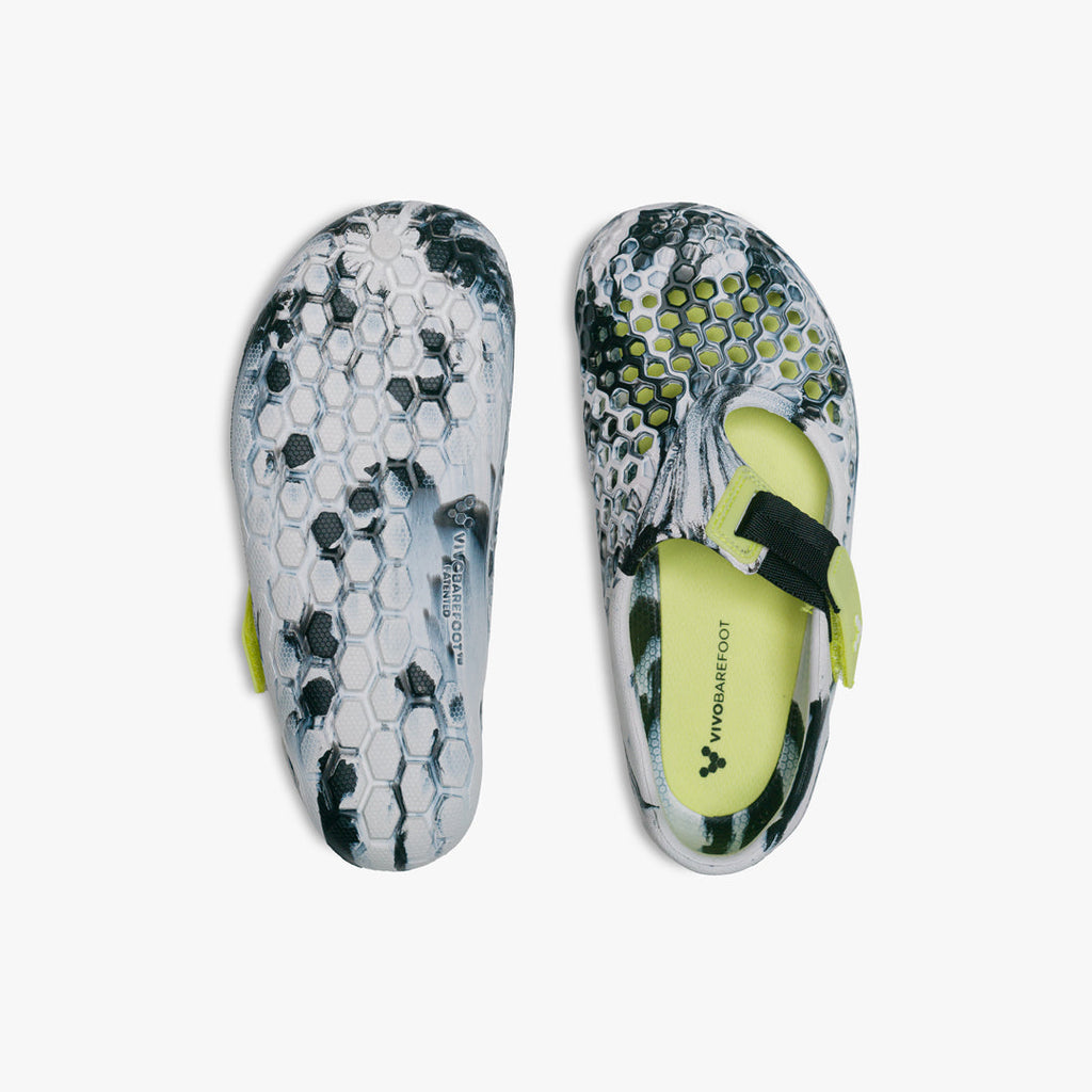 Vivobarefoot Ultra Bloom Preschool- Obsidian White