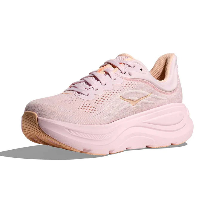 HOKA WOMENS BONDI 9 ROAD RUNNINGLILAC CREAM / TANGERINE GLOW