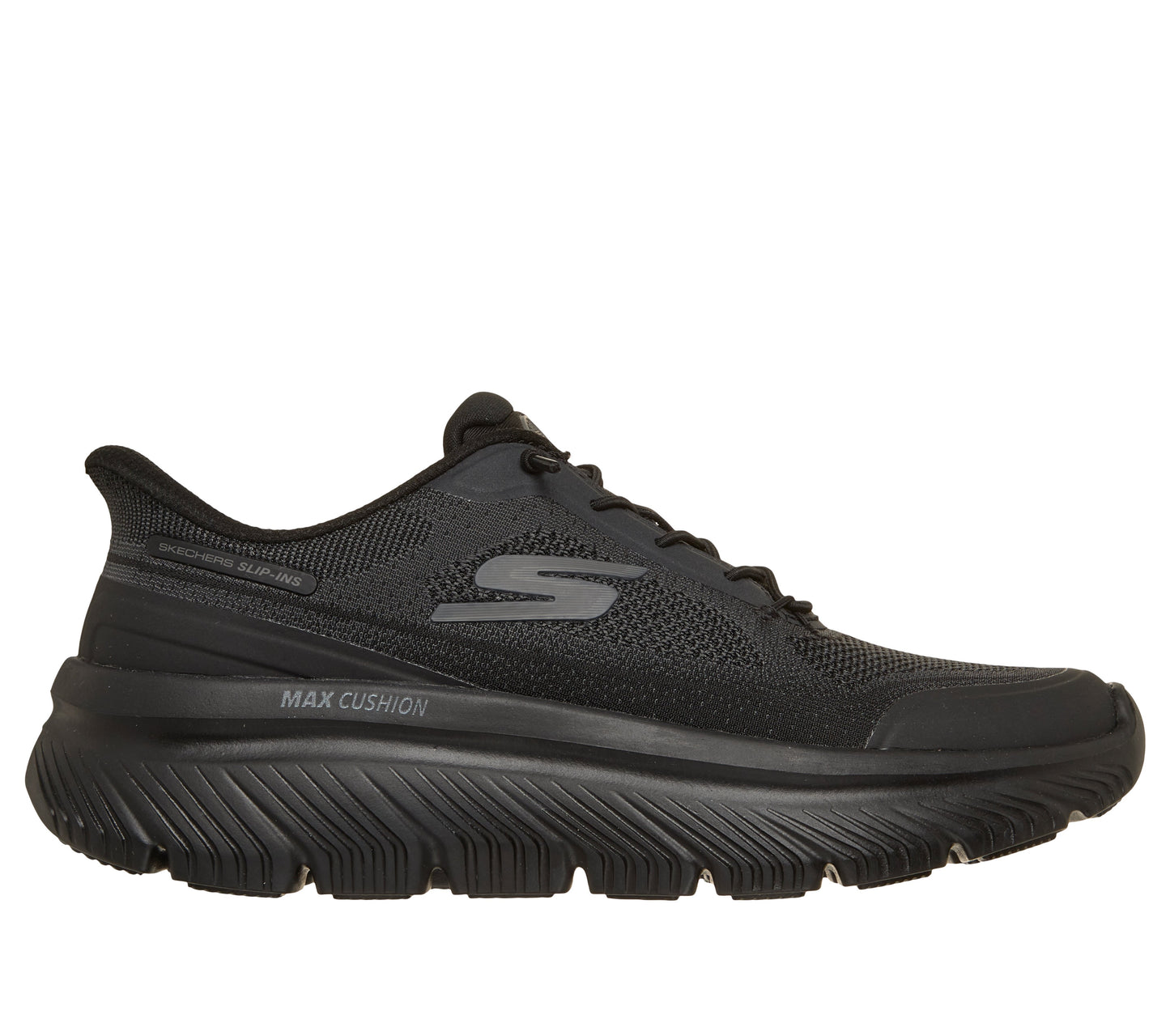 SKECHERS WOMEN'S GO WALK MAX CUSHIONING HYPER BURST - BLACK/BLACK