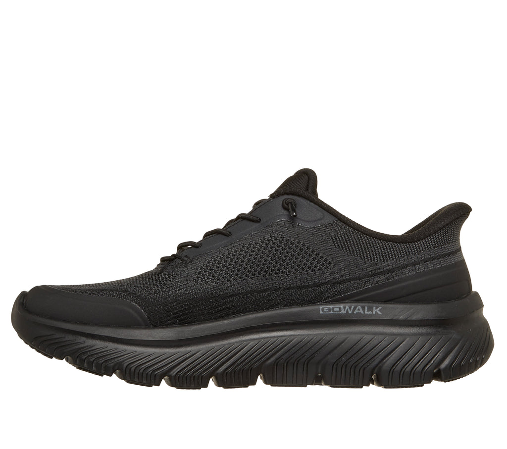 SKECHERS WOMEN'S GO WALK MAX CUSHIONING HYPER BURST - BLACK/BLACK