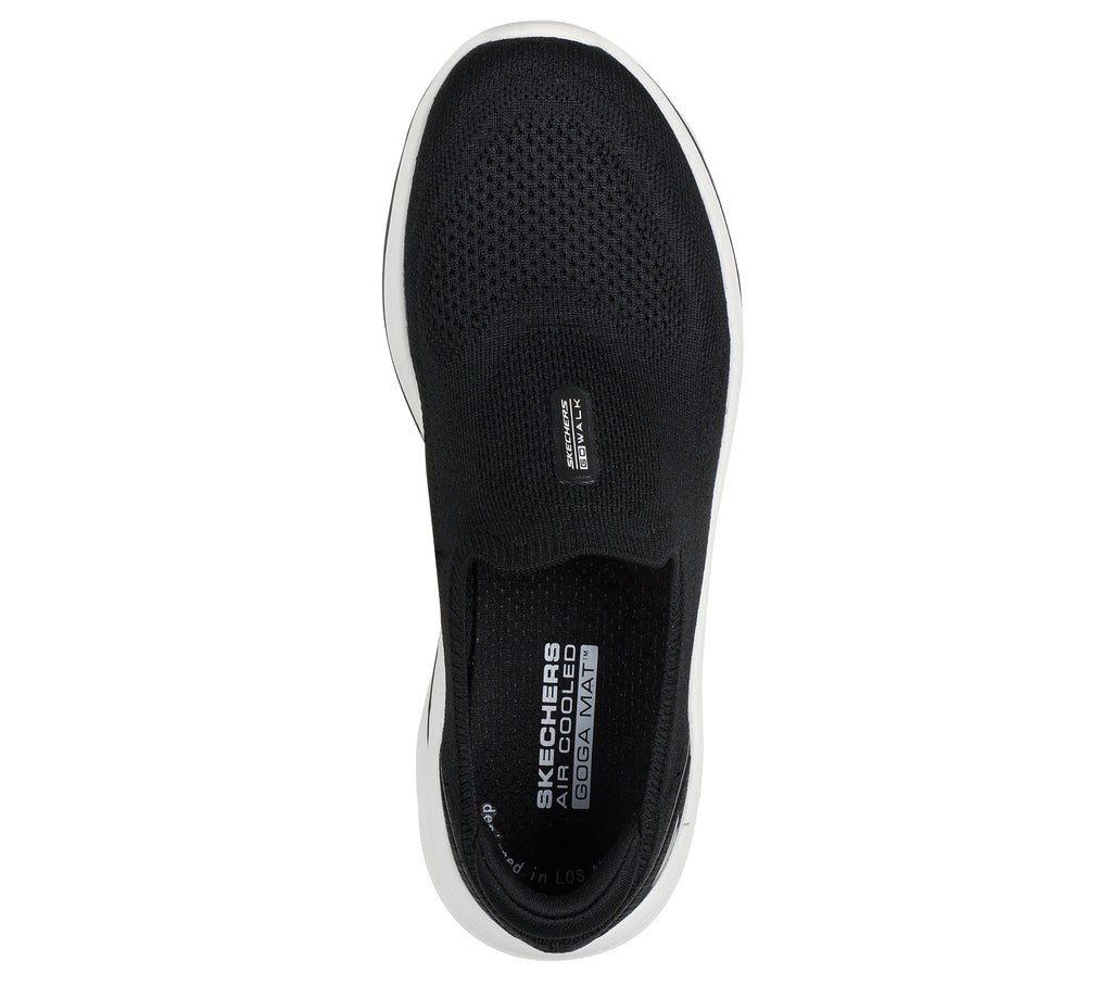 SKECHERS WOMEN'S GO WALK 8 - BLACK/WHITE