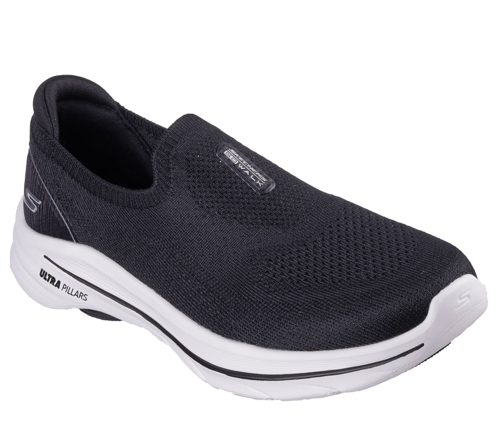 SKECHERS WOMEN'S GO WALK 8 - BLACK/WHITE