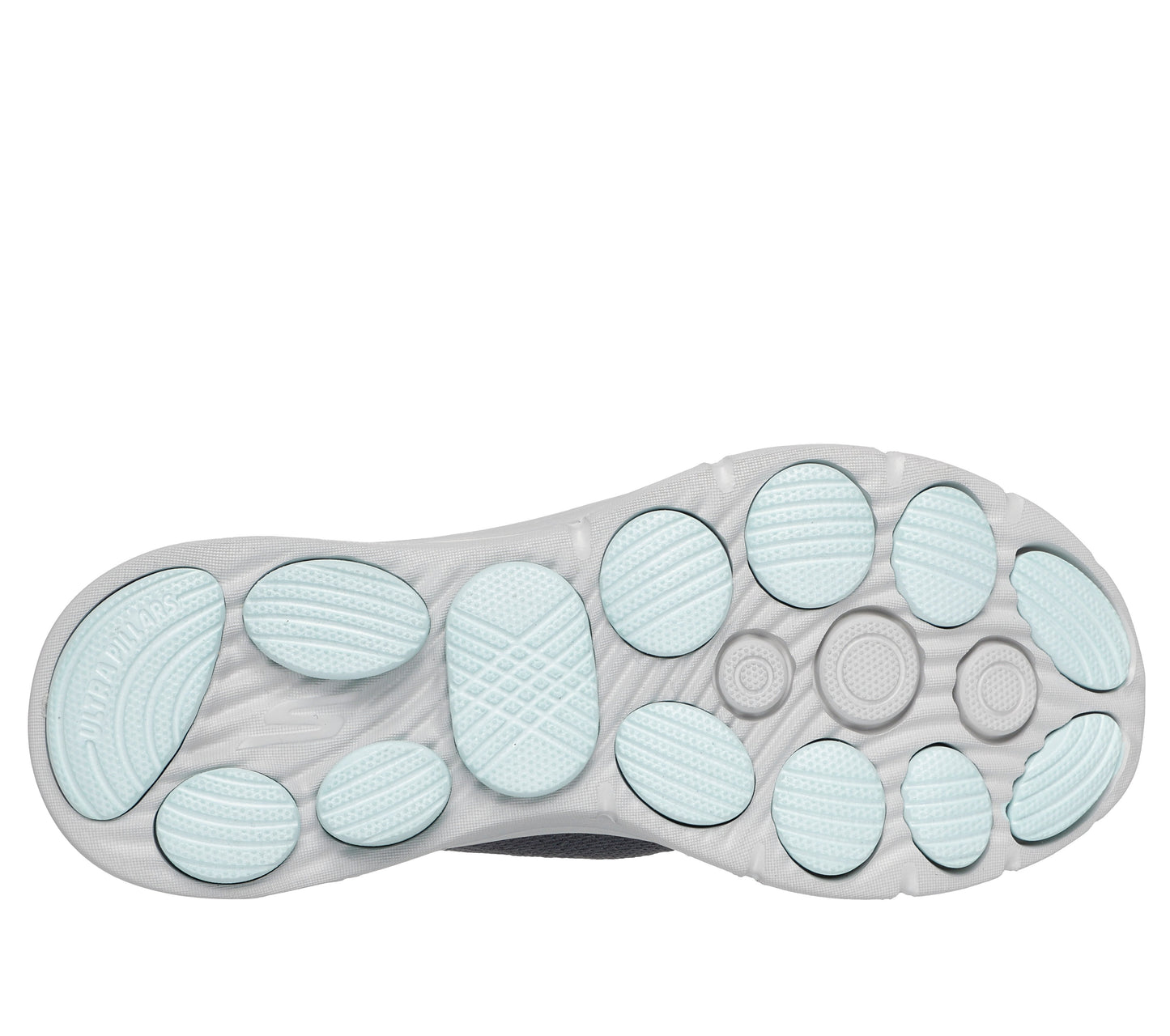 SKECHERS WOMENS GO WALK 8- CHARCOAL TURQUOISE