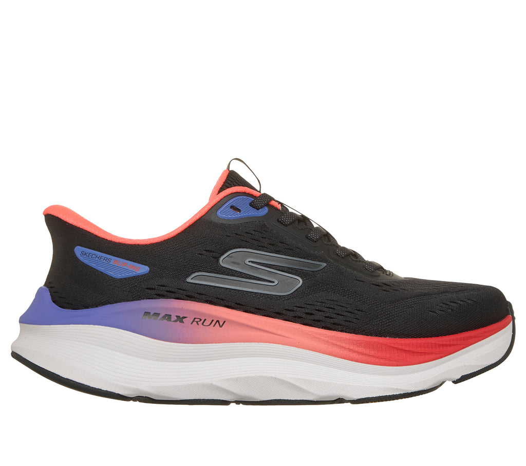 SKECHERS WOMEN'S MAX RUN - BLACK/MULTI