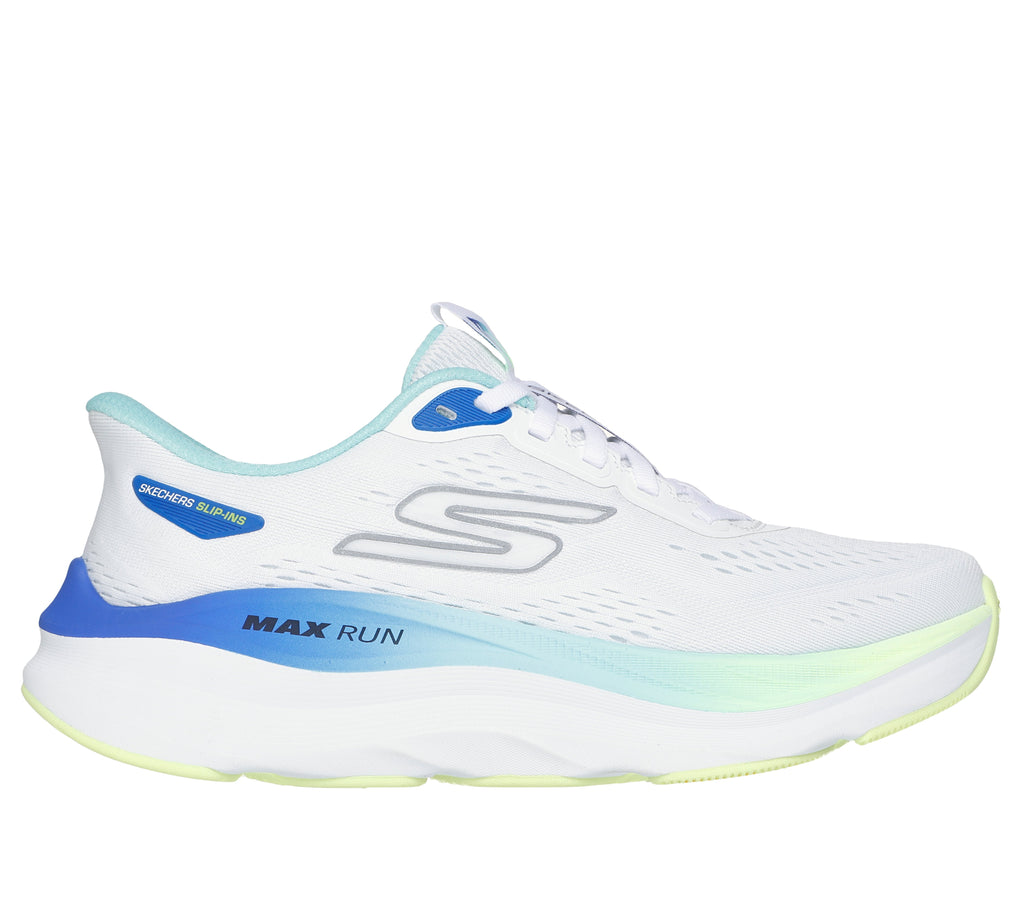 SKECHERS WOMEN'S MAX RUN - WHITE/MULTI