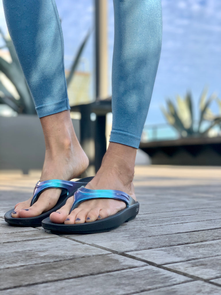 OOFOS Women's OOlala Luxe Sandal-ATLANTIS