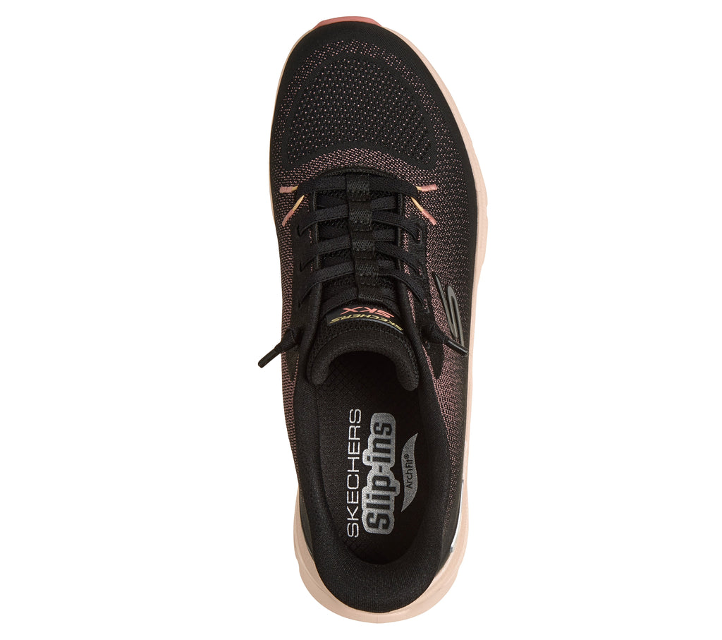 SKECHERS WOMENS ARCH FIT GLIDE-STEP PRO-BLACK CORAL