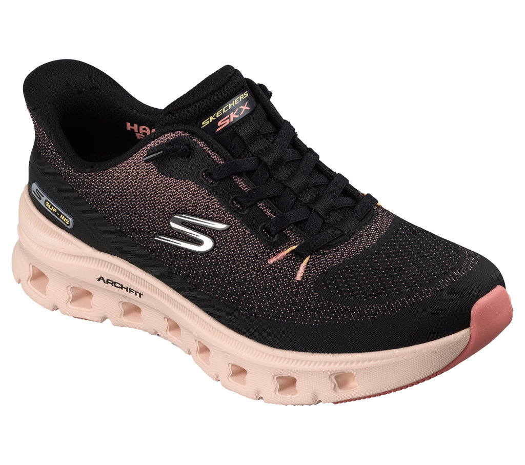 SKECHERS WOMENS ARCH FIT GLIDE-STEP PRO-BLACK CORAL