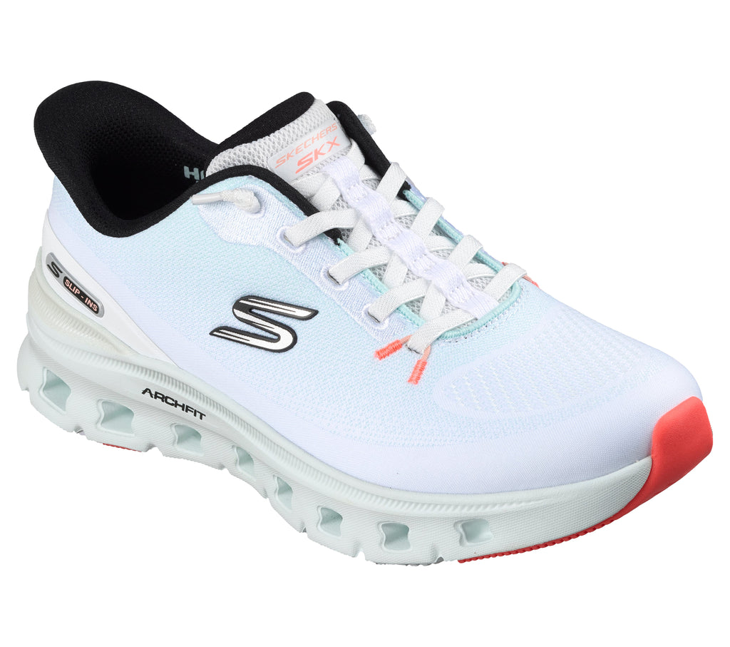 SKECHERS WOMENS ARCH FIT GLIDE-STEP PRO-LIGHT BLUE MULTI