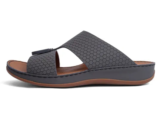 TIMELESS UNLINED HAMMERED CLASSIC ARABIC SANDALS GREY