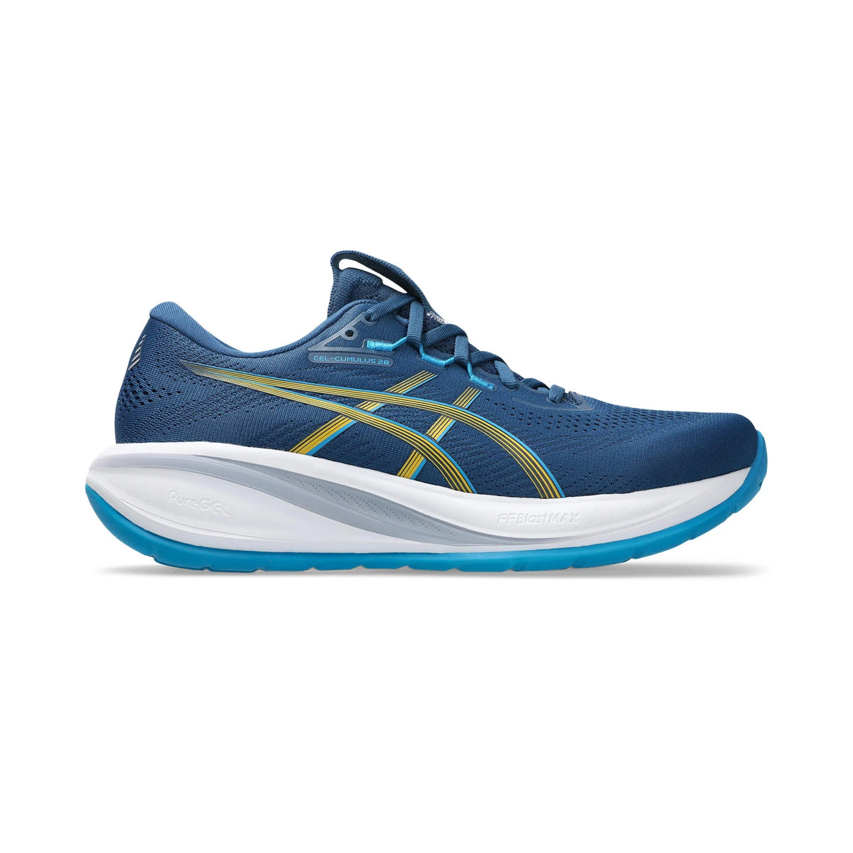 ASICS MEN SHOES GEL CUMULUS 28 TWILIGHT BLUE/YAMABUKI