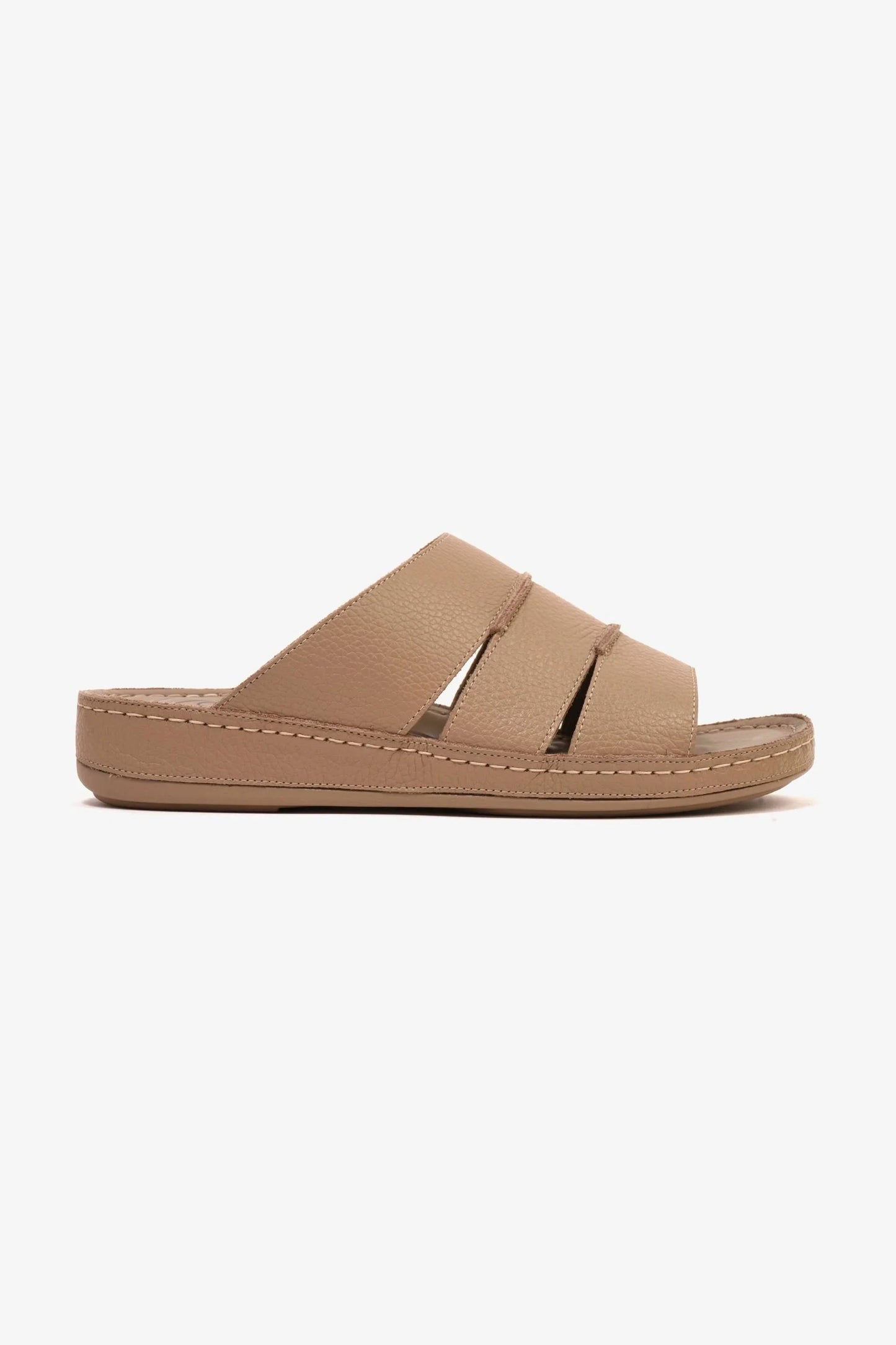 Comfort Plus Men's Leather Slide Sandals Sand MSDCP6614