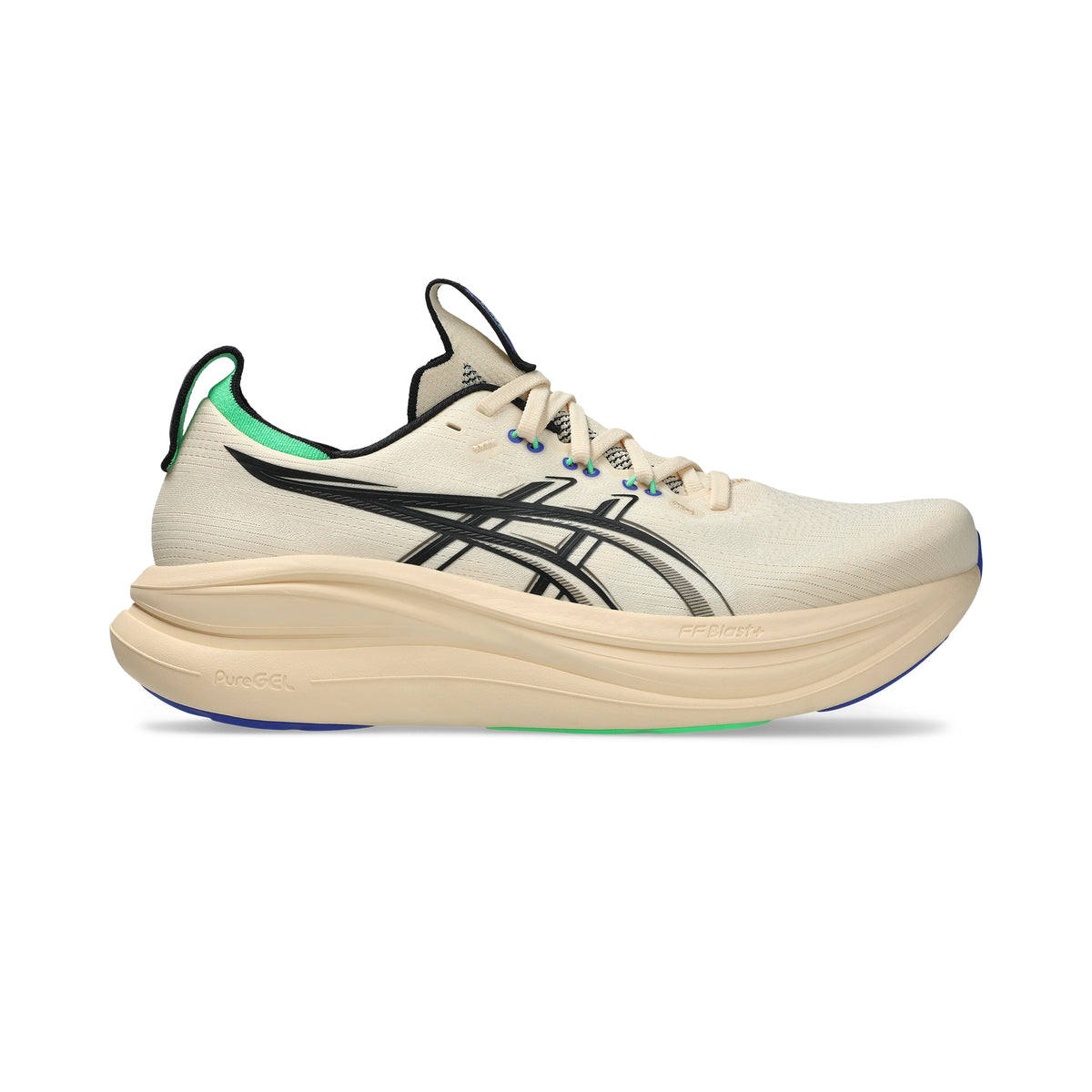 ASICS MEN SHOES GEL NIMBUS 28 SEASHELL/BLACK