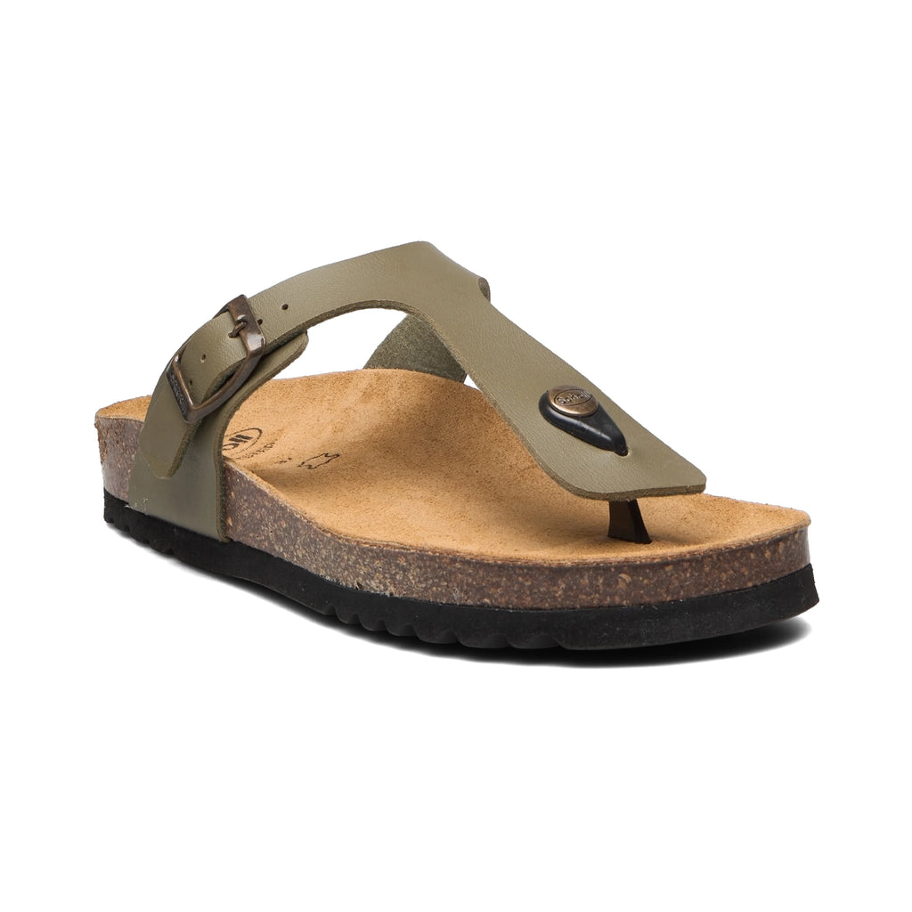 Scholl Nicole Pu Leather - Flip Flops Khaki