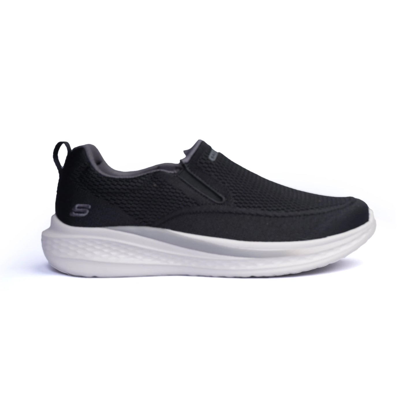 Skechers Men's Textured Slip-On Walking Shoes Black