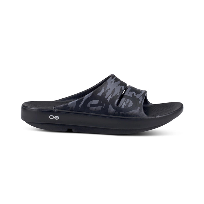 OOFOS UNISEX OOAHH SPORT SLIDE SANDAL - BLACK WATER CAMO