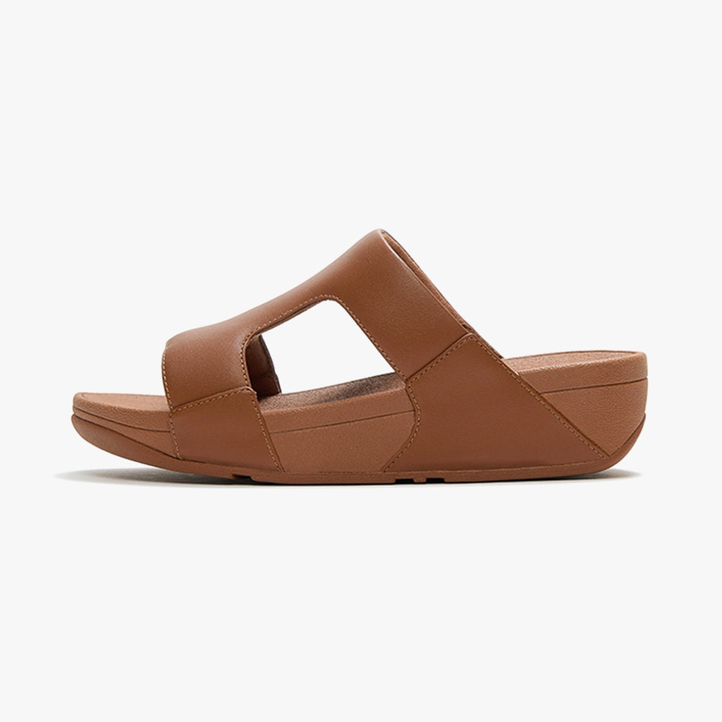 FITFLOP MENS GOGH MOC SLIDES SANDALS DARK BROWN