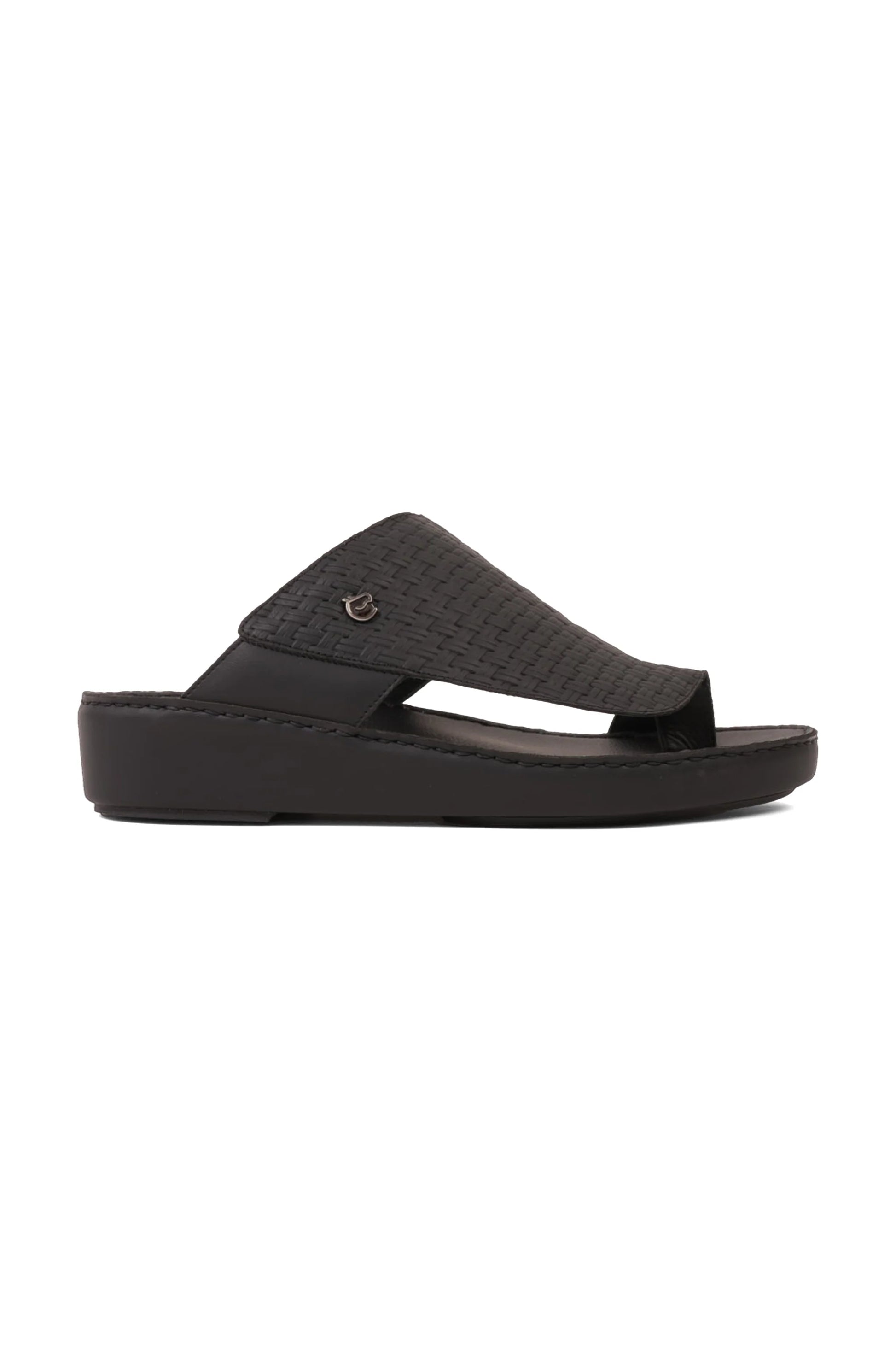 Cavalier Uomo Men's Elite Handcrafted Leather Arabic Sandals Black MSDCV1118