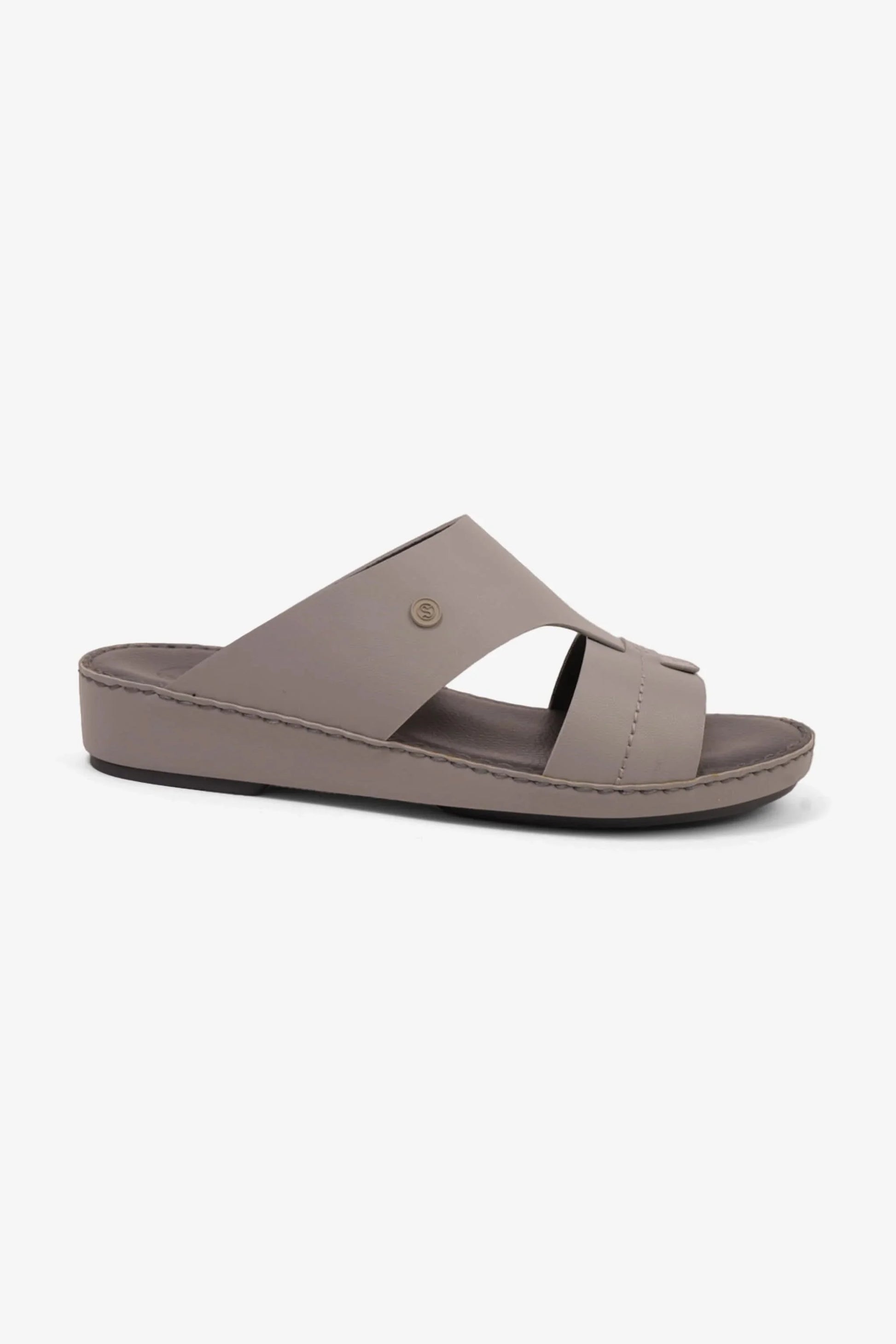 Comfort Plus Men's Matte Modern Leather Sandals Light Grey MSDCP7015