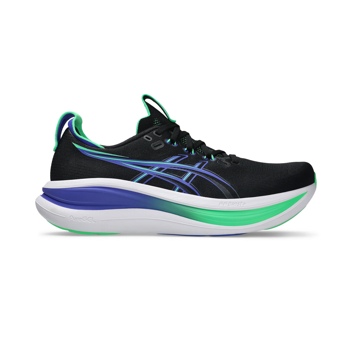 ASICS MEN SHOES GEL NIMBUS 28 BLACK/COBALT BURST