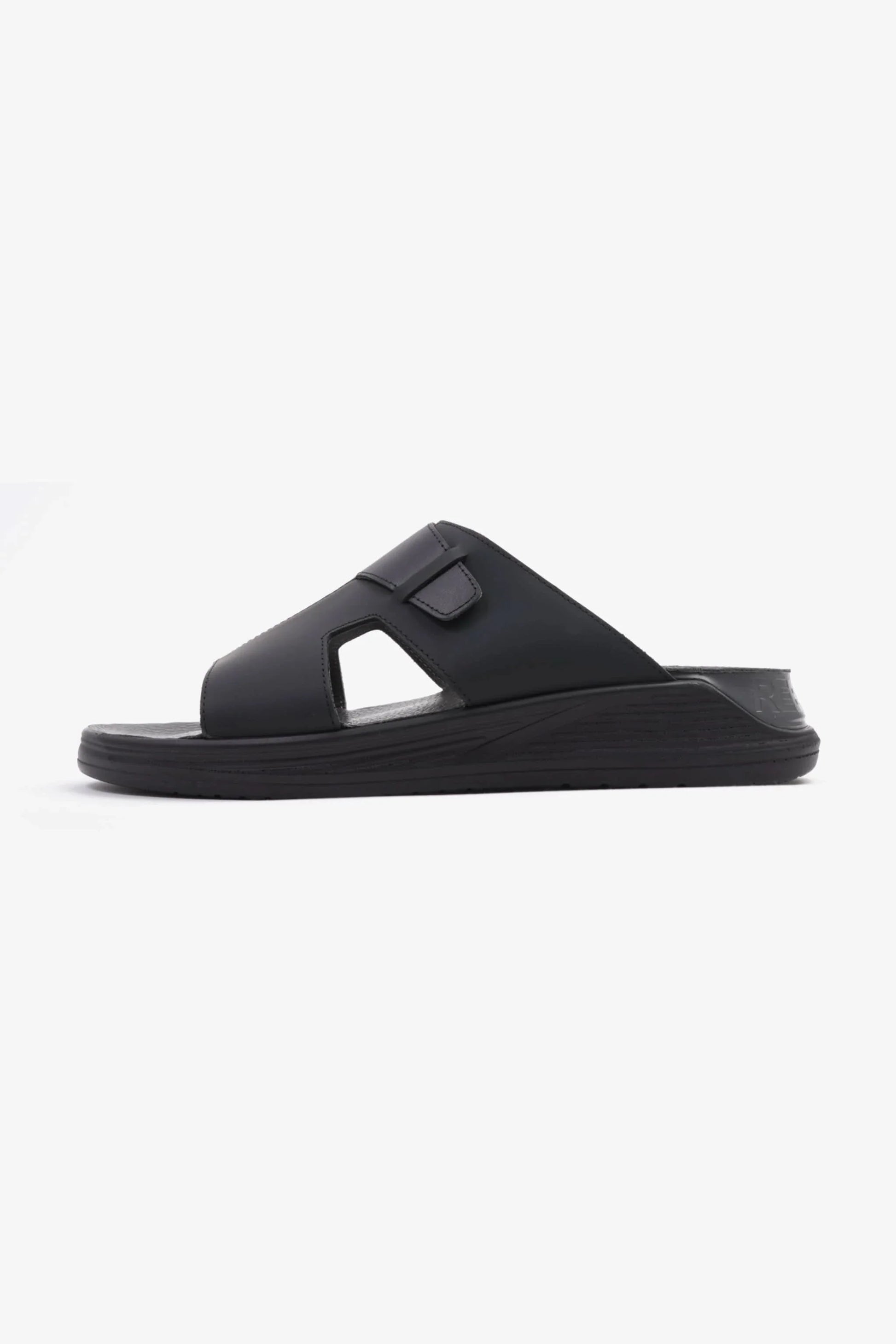 Cavalier Uomo Men's Arabic Buckle Straps Sandals Black MSDCVSUN509