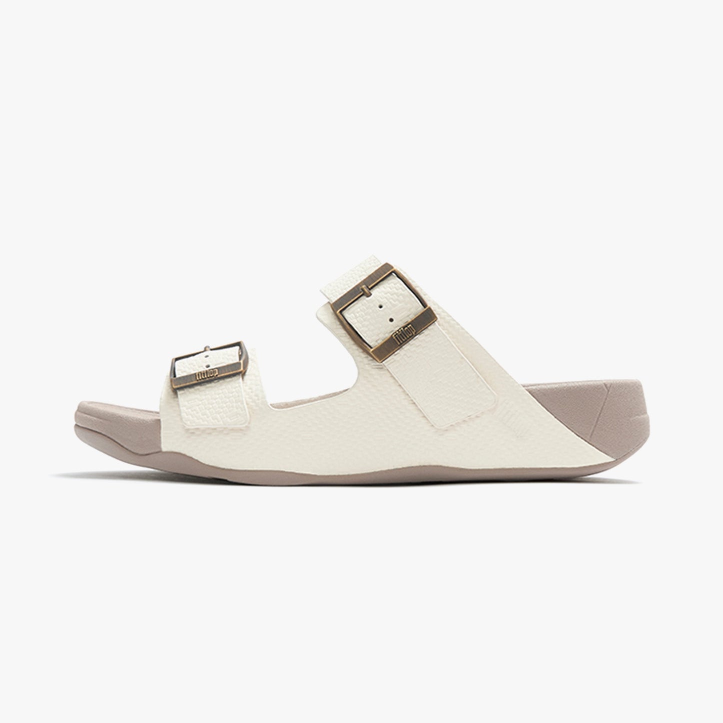 FITFLOP MENS GOGH MOC SLIDES SANDALS WHITE