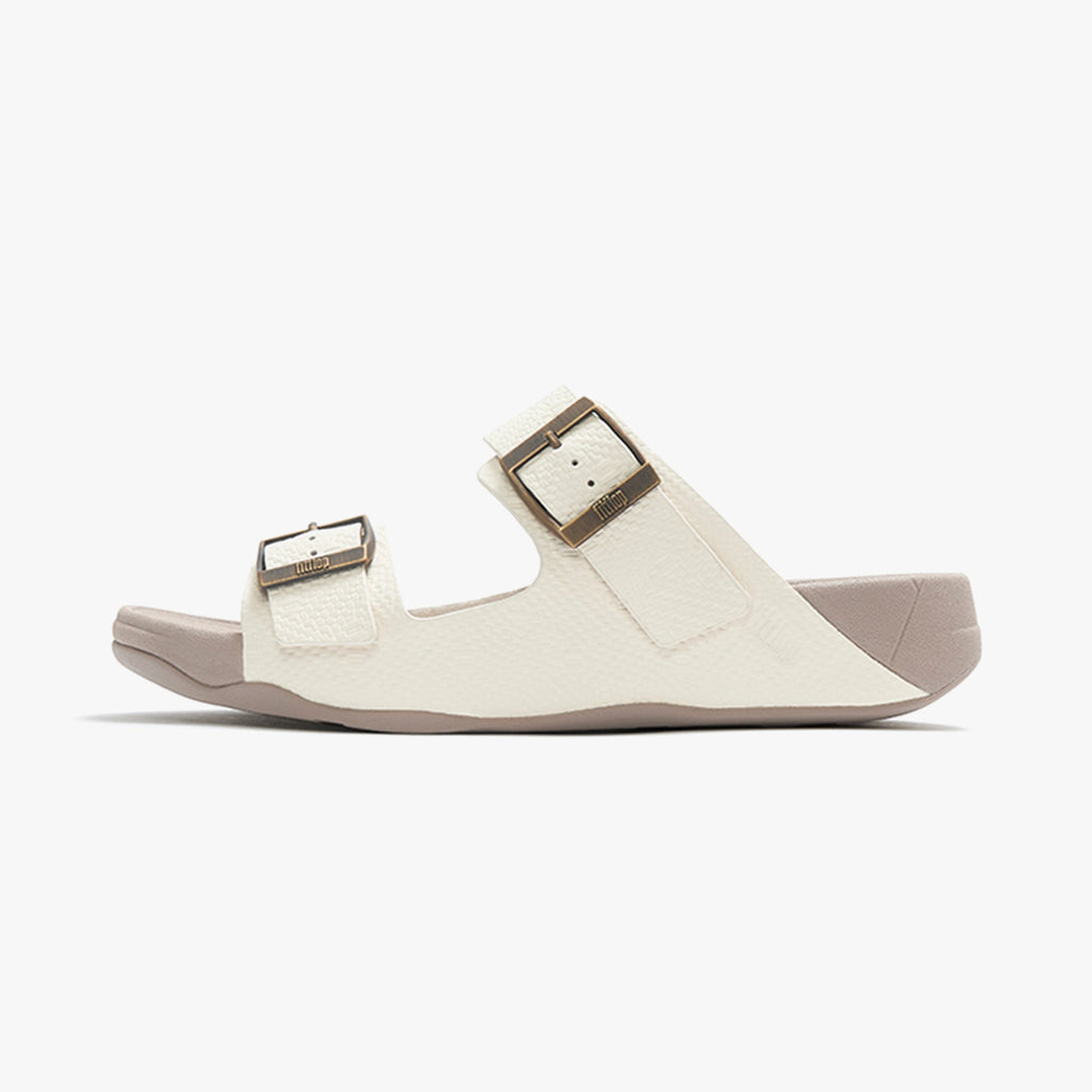 FITFLOP MENS GOGH MOC SLIDES SANDALS WHITE