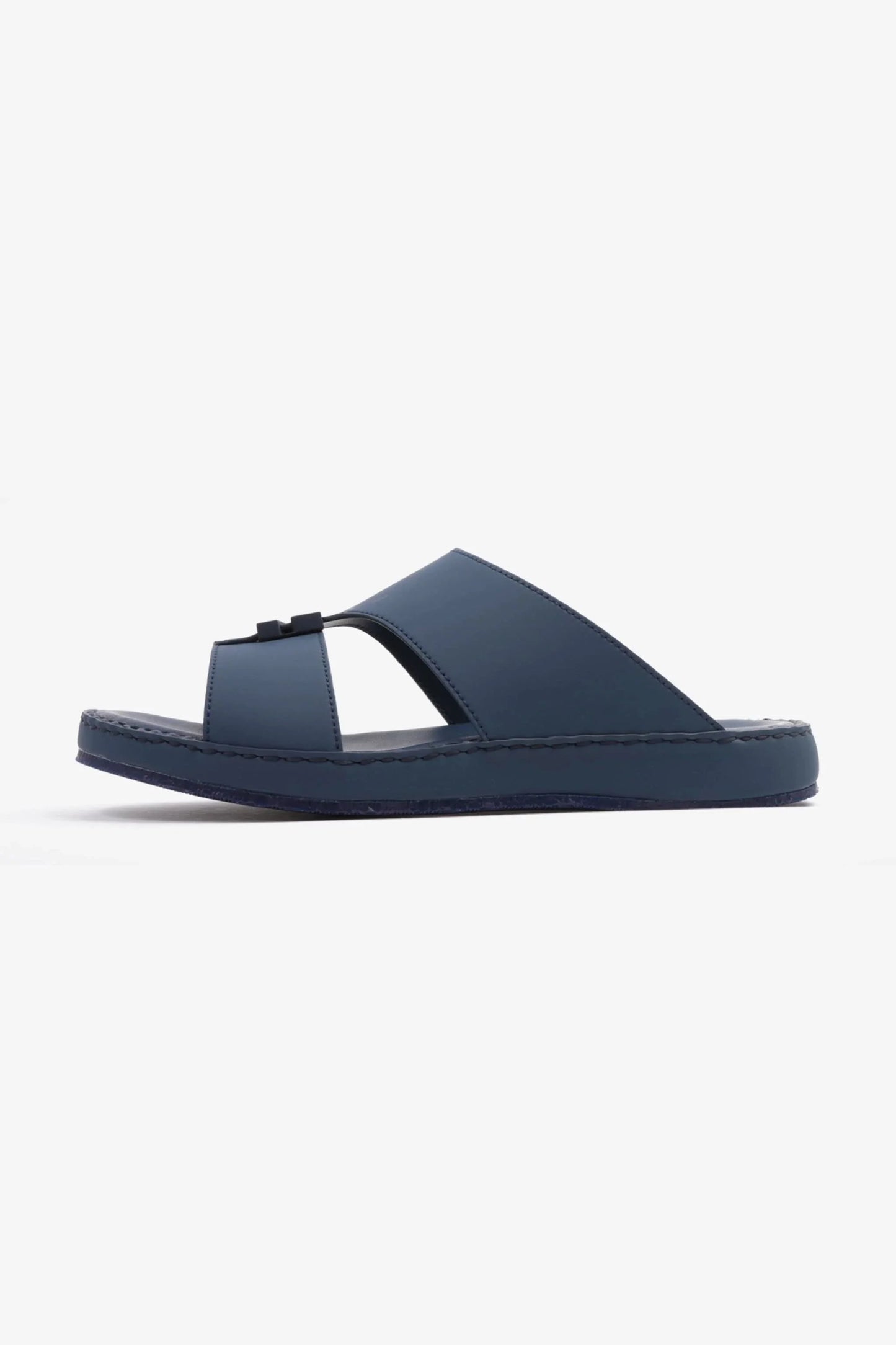 Comfort Plus Men's Matte Leather Sandals Navy MSDCP3002