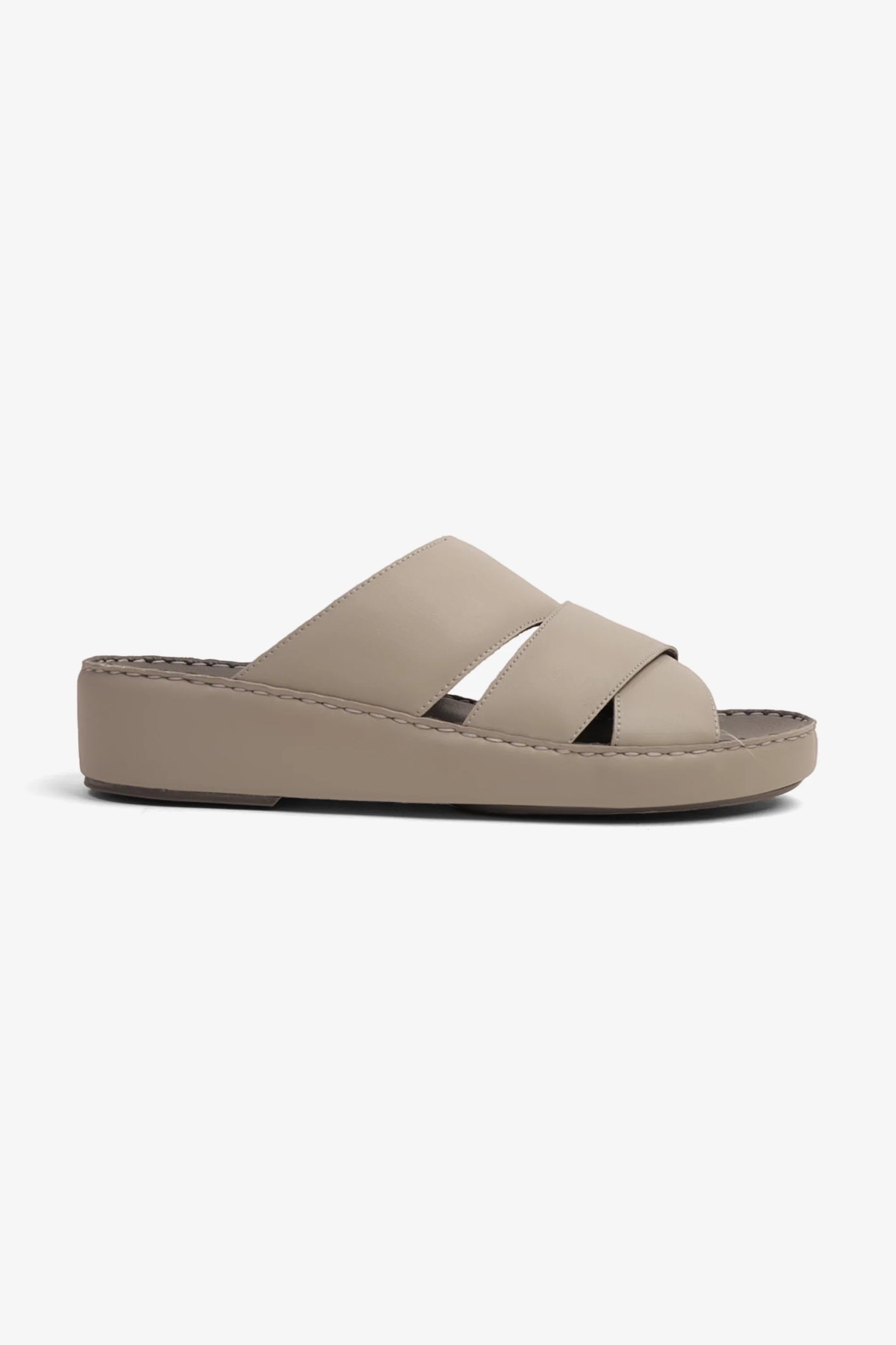 Cavalier Uomo Men's Genuine Leather Arabic Sandals Light-Grey MSDCV1108