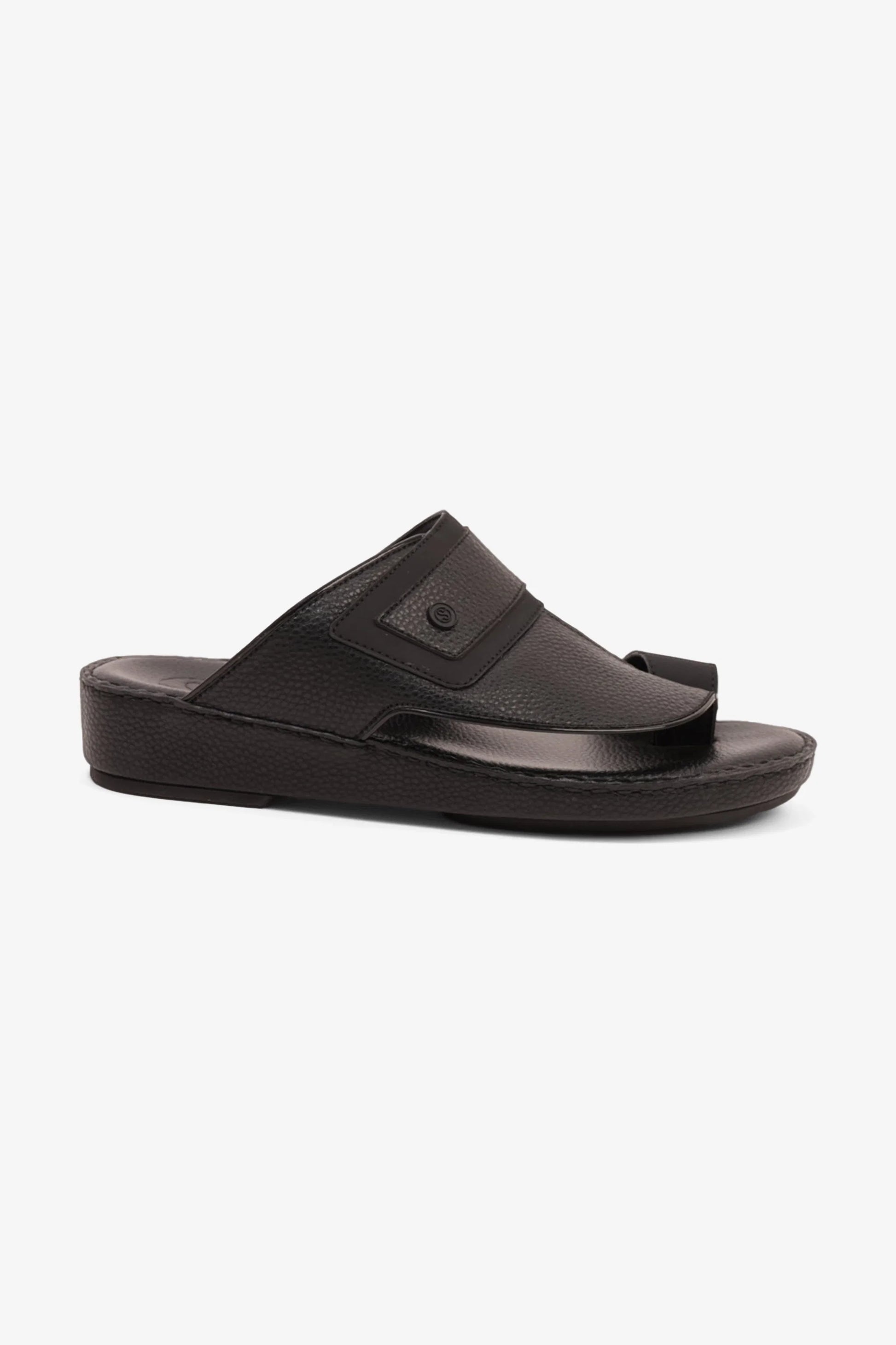 Comfort Plus Men's Footbed Leather Arabic Sandals Black MSDCP8011