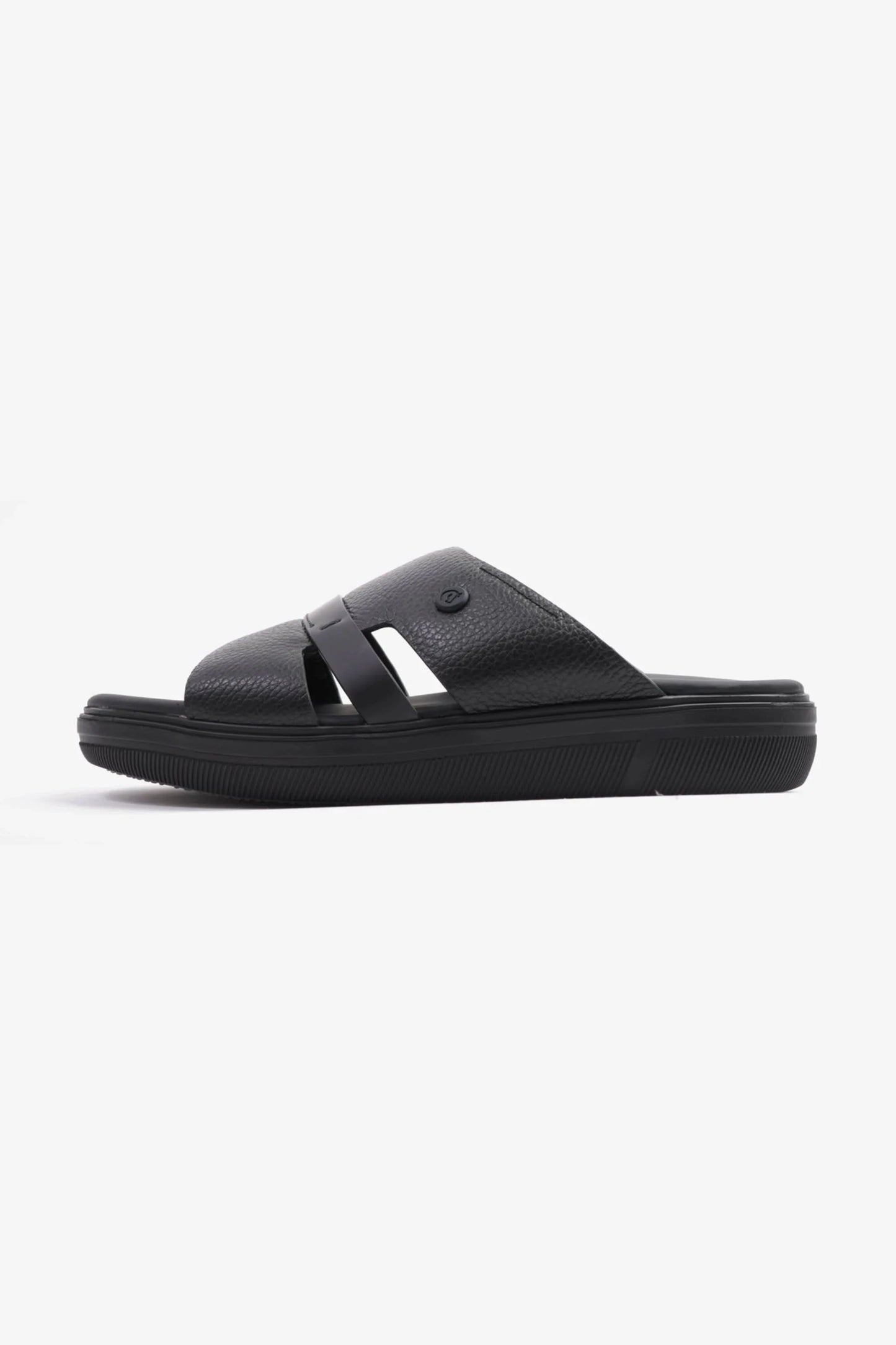 Cavalier Uomo Men's Crafted Genuine Leather Arabic Sandals Black MSDCVJS504