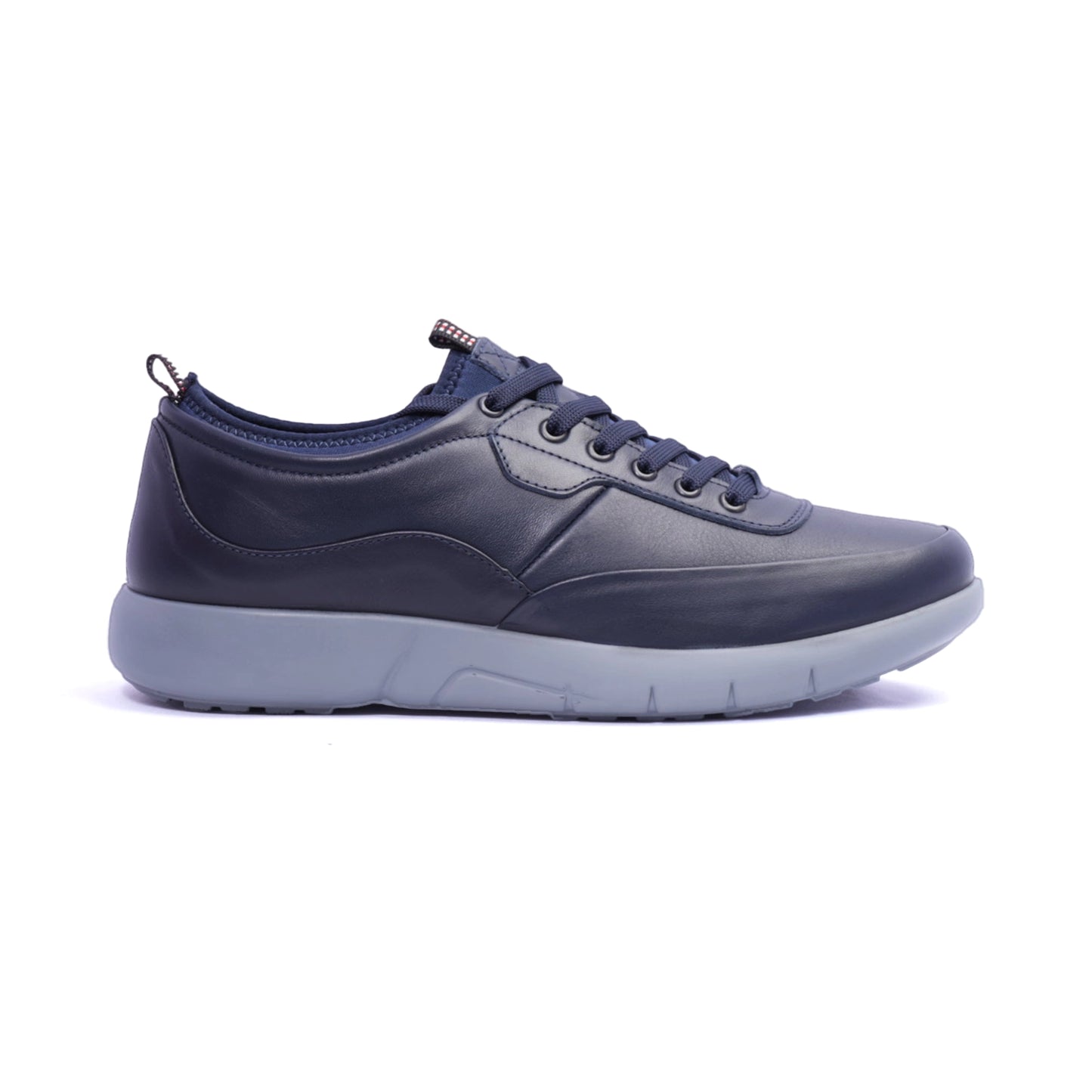 Comfort Plus Men's Stylish Leather Sneakers Navy