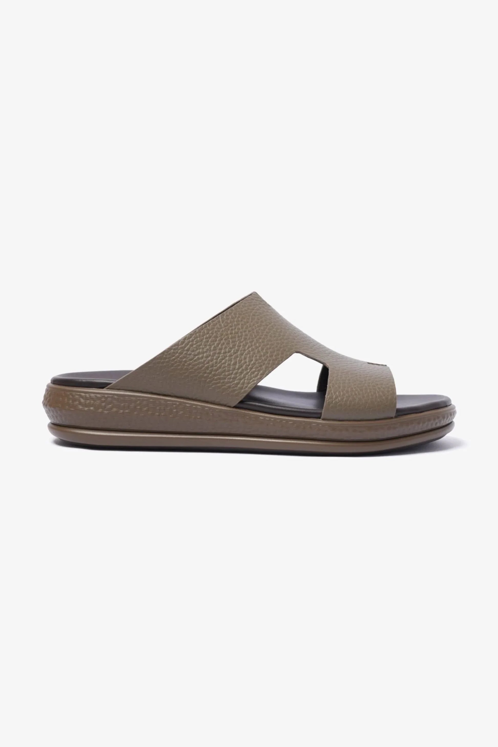 Comfort Plus Men's Classic Leather Arabic Sandals Truffle MSDCPD105