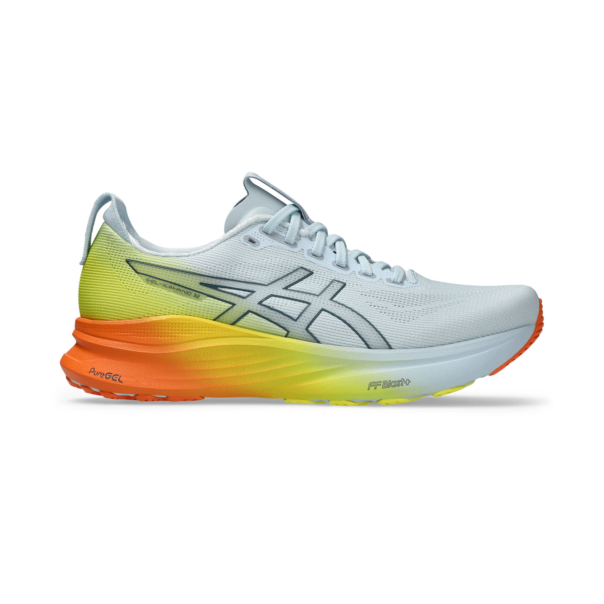 ASICS MEN SHOES GEL KAYANO 32 SKY/LEMON SPARK