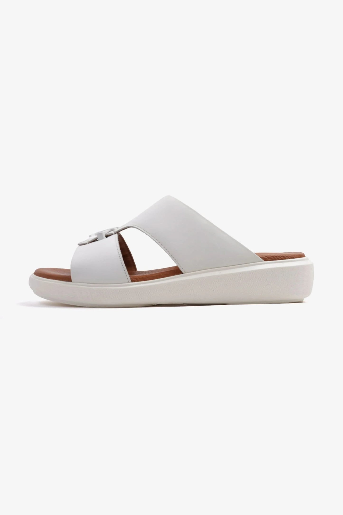 Cavalier Uomo Men's Soft Footbed Arabic Sandals White MSDCVALP101