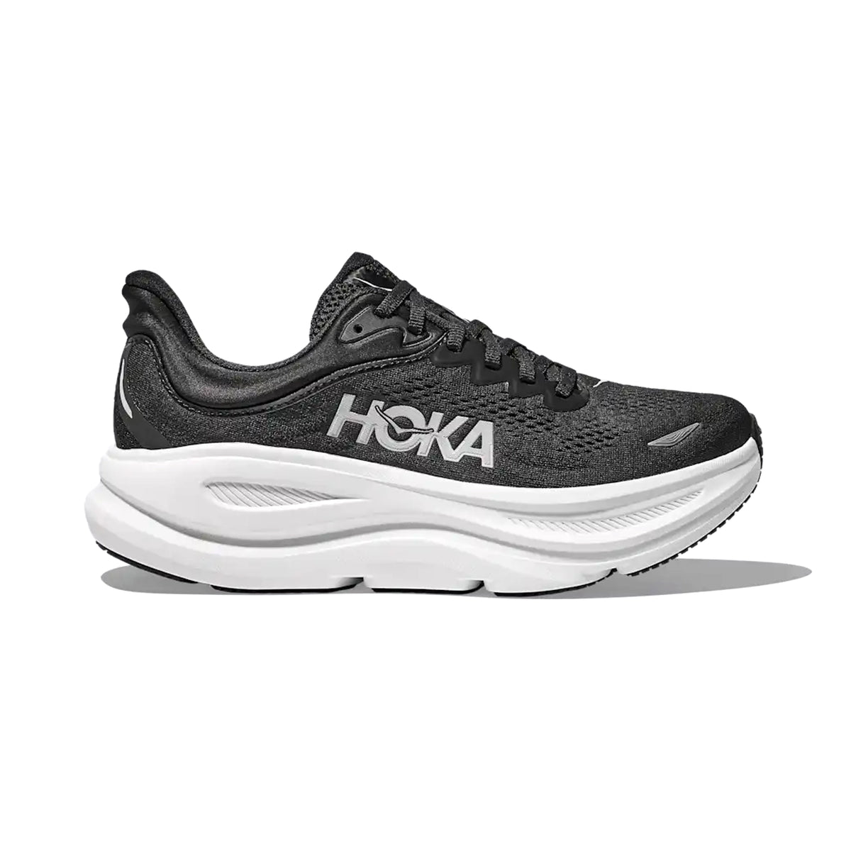 HOKA MENS BONDI 9 ROAD RUNNING BLACK / WHITE
