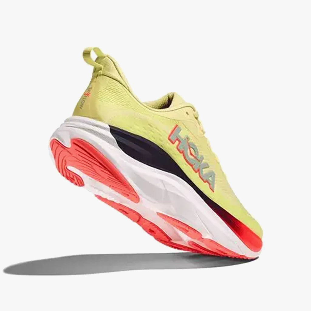 HOKA MENS SPORTS SHOES SKYFLOWSUNLIGHT / NEON YUZU