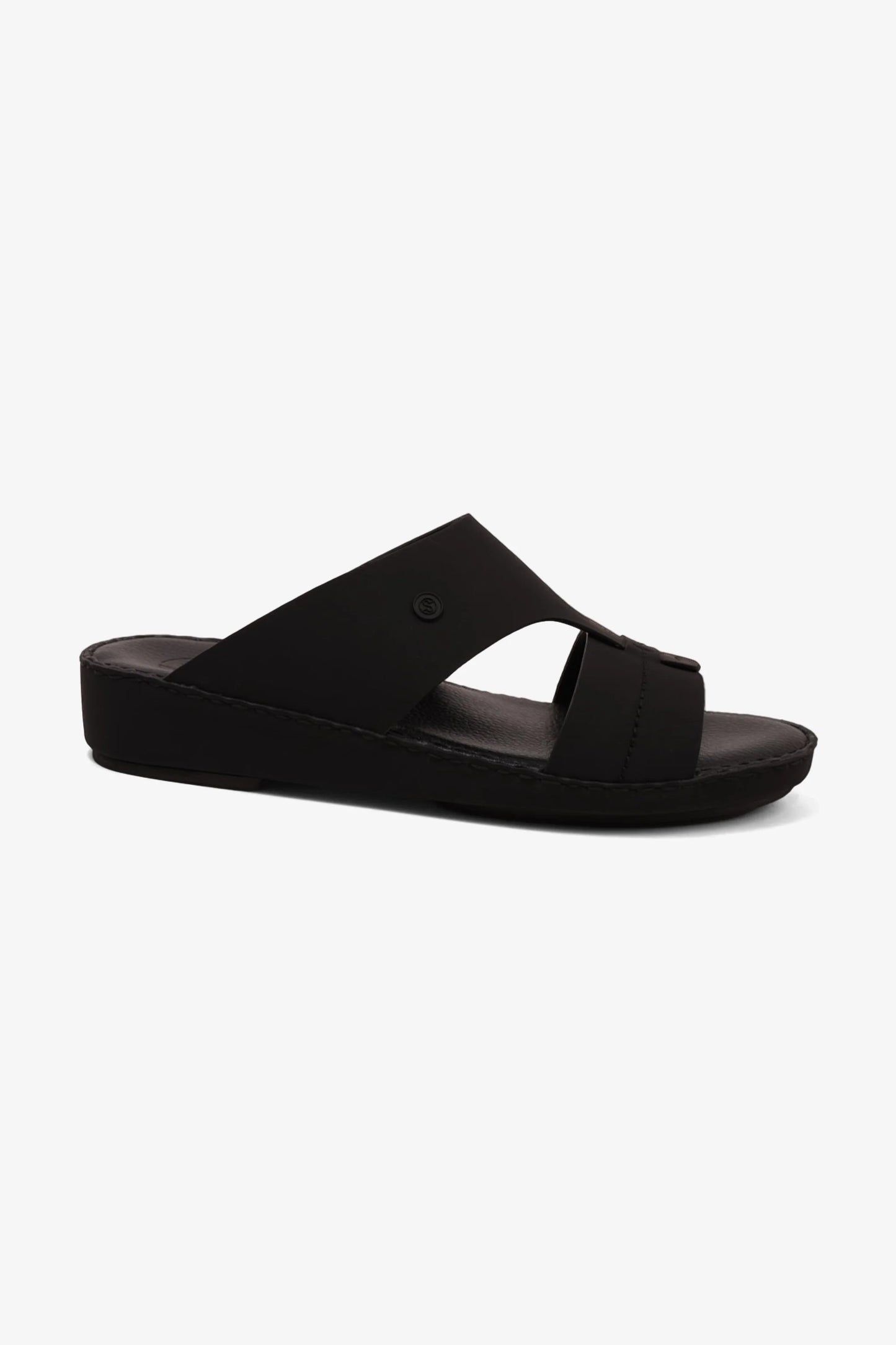 Comfort Plus Men's Matte Modern Leather Sandals Black MSDCP7015
