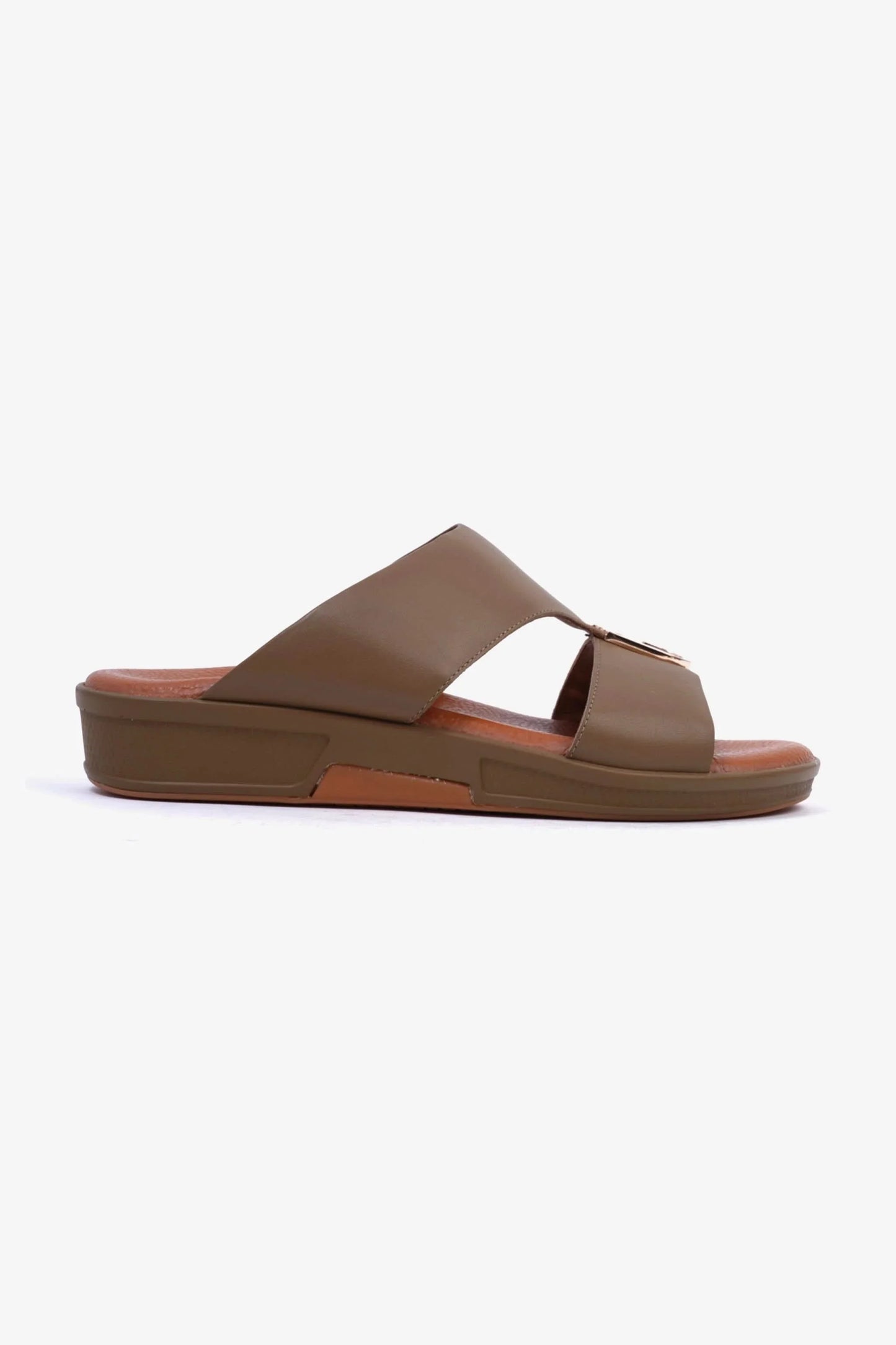 Cavalier Uomo Men's Textured Leather Sandals Mushroom MSDCVDLR201
