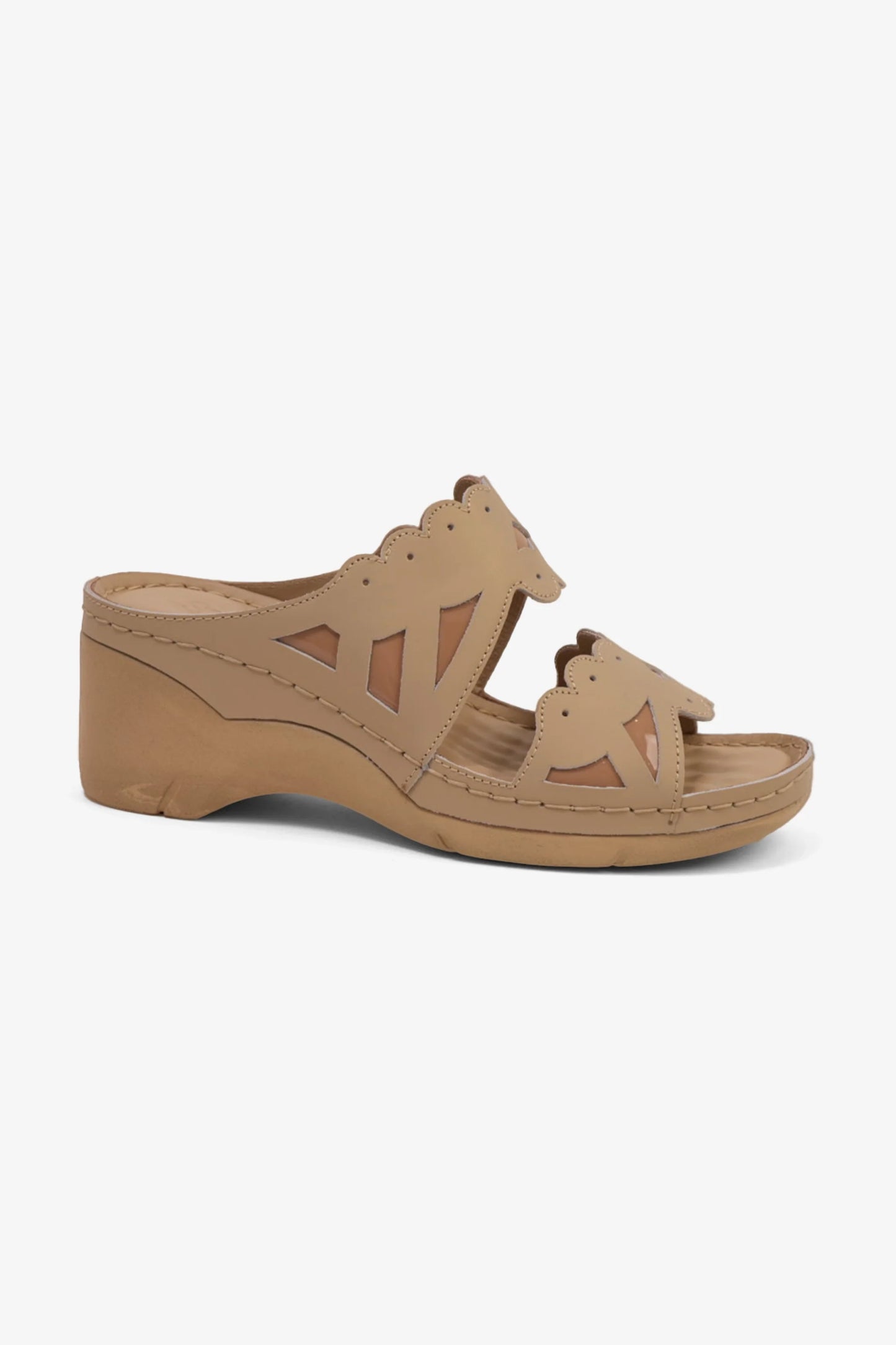 Comfort Plus Women's Open-Toe Cutout Sandals Beige LSDCPGG114