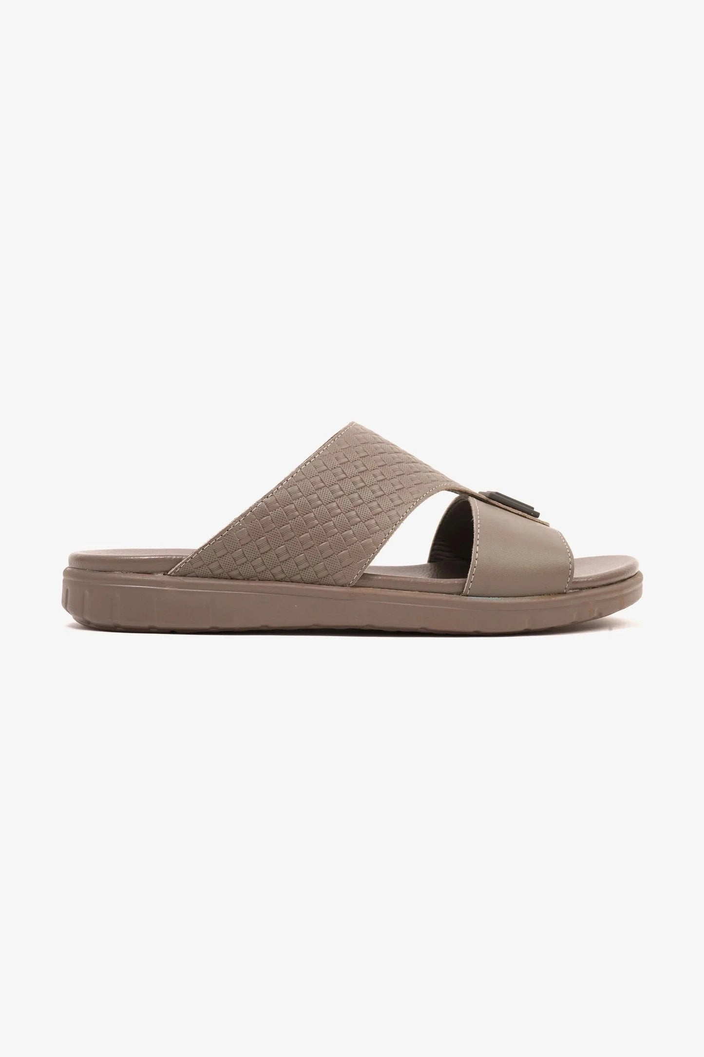Comfort Plus Men's Embossed Leather Arabic Sandals Stone MSDCP201