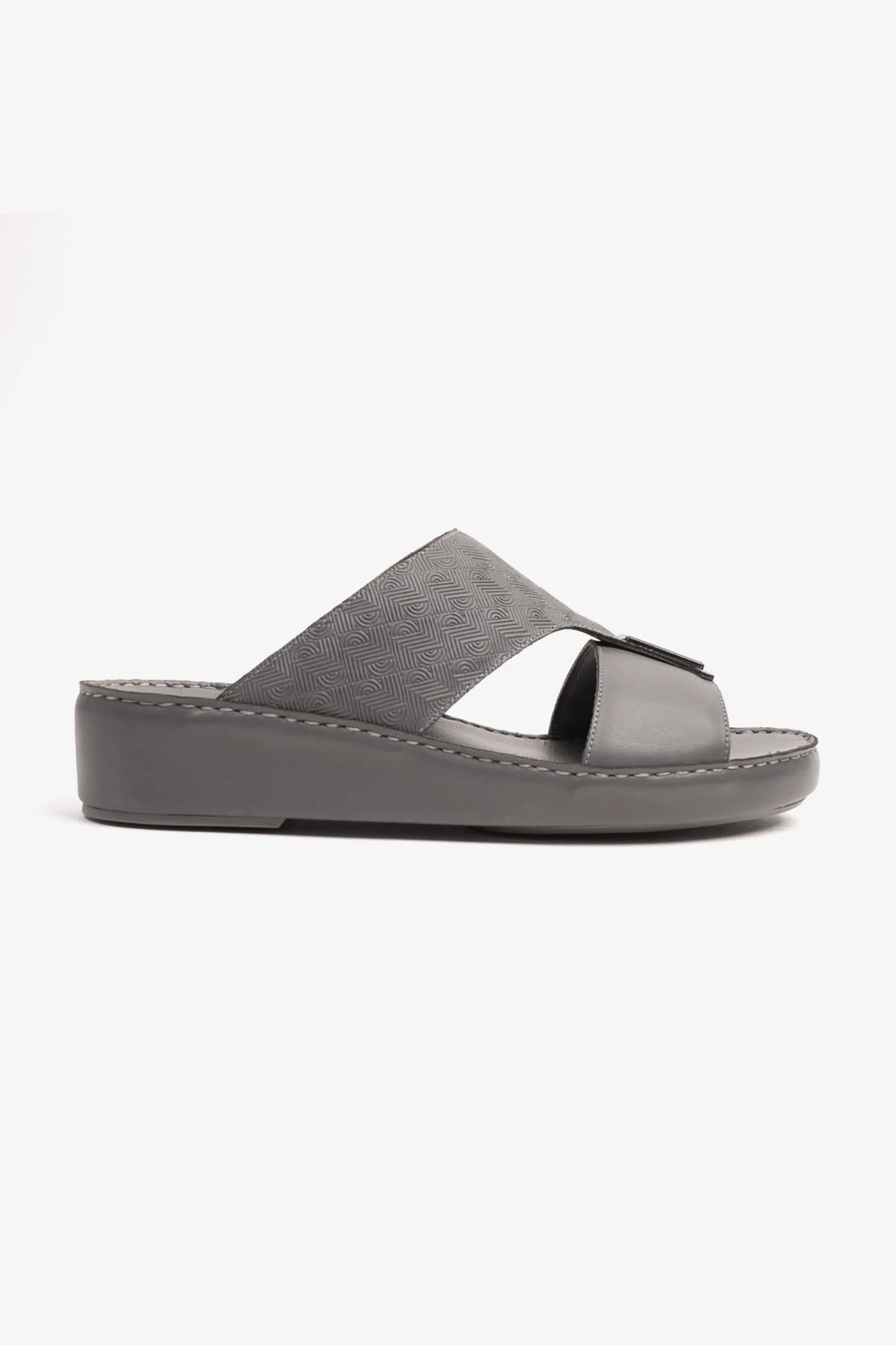 Cavalier Uomo Men's Leather Sandals Grey MSDCV1106